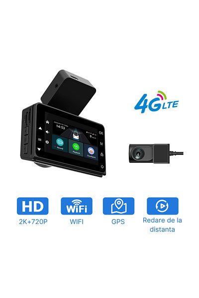 MaGeCa Car Camera P83, 4g Connection Sim Card, Front Camera 2k Rear Camera 720p