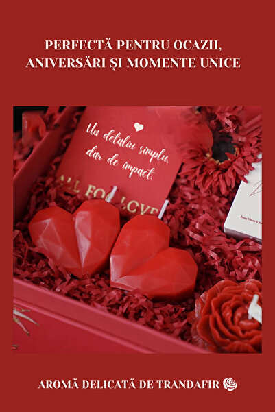 clickzu Heart-shaped Scented Candle Perfect For Decoration, Gift & Relaxation, Handmade, Rose Scent,