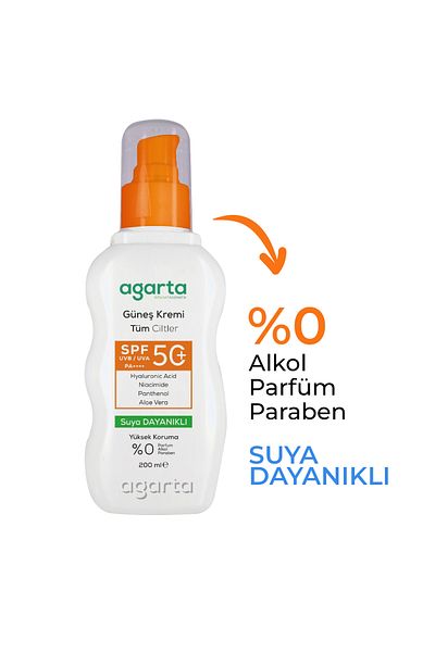 Agarta High Protection Spf 50+ Face Body Sunscreen Adult 200 ml