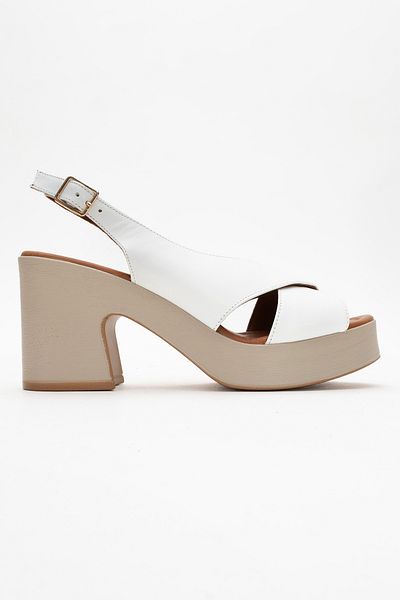 Ataköy Ayakkabı Women's Thick Heeled Strap Shoes