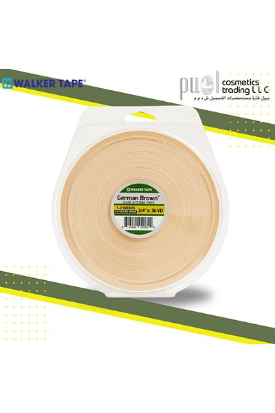 Walker Tape بني ألماني - 3/4 بوصة × 36 ياردة، لفة
