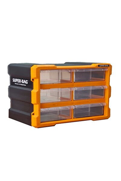 flores Κουτί οργάνωσης με βίδες, 6 διαμερίσματα, ASR-6008, 262 x 157 x 267 mm