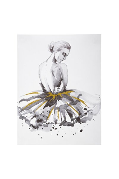 Atmosphera Créateur D'intérieur Αυτοκόλλητο ILLU Danseuse Gold, 30x40 cm