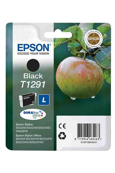 EPSON Original Epson T1291 / C13T12914010 Ink Cartridge, Black, 380 pages