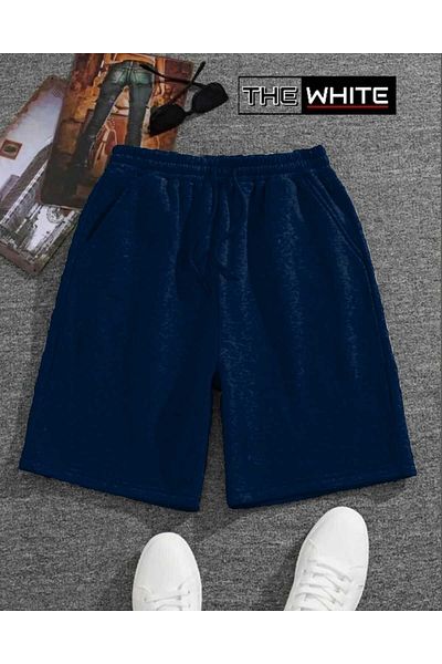 THE WHITE Men's Summer Navy Blue Shorts