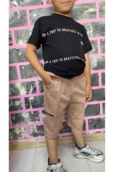 EGELİMODA Summer Shorts Combed Cotton Boys' Set