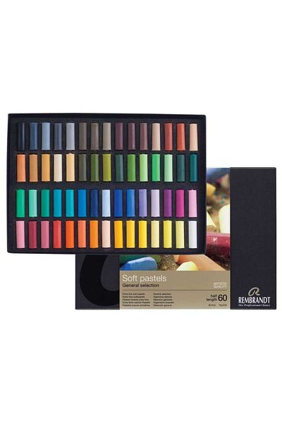 Rembrandt General Selection Soft Pastel 60 Piece Half Size Powder Pastel Set / 31823133