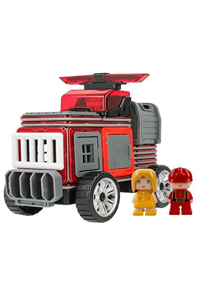 ideal STORE Magnetic Blocks PUZZLE Construction Set, Car, Magnetic Brick, 2 Figures, 8 Magnetic Blocks