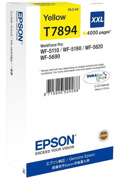 EPSON Original Epson Ink Cartridge T7894 / C13T789440, Yellow, 4000 pages
