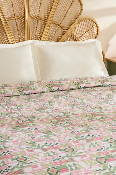 Karaca Home Tamina 100% Cotton Single Single Pique Rose Dried