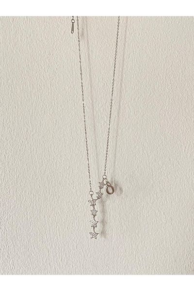 bijoux uniques Shooting Star O Letter Steel Necklace