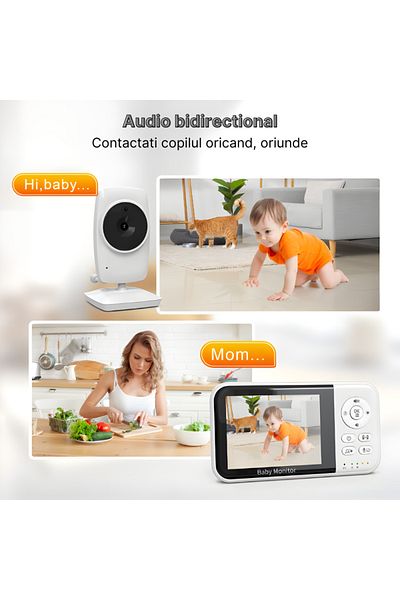 MaGeCa Mc632b Wifi Baby Monitor With 3.2 Inch Screen, Night Vision