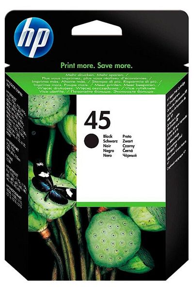 HP Original HP 45 / 51645AE Ink Cartridge, Black, 930 pages