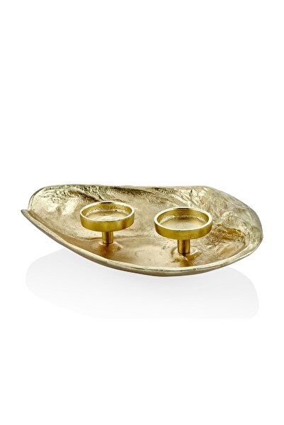 LAMEDORE Dısh Gold Ikılı Mumluk 31x24x6 Cm
