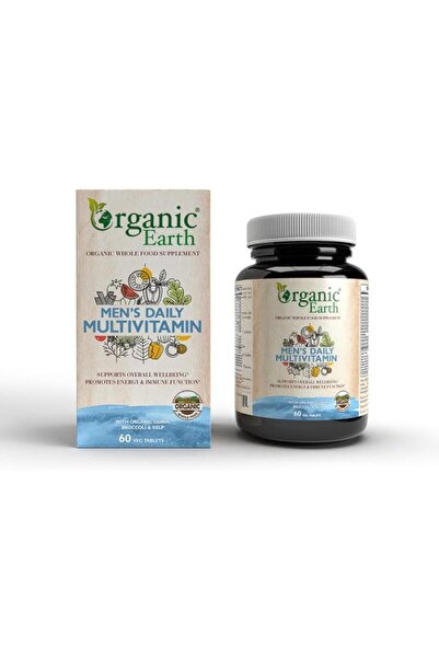 ORGANIC EARTH فيتامينات متعددة يومية نباتية للرجال | دعم المناعة والطاقة | نباتي