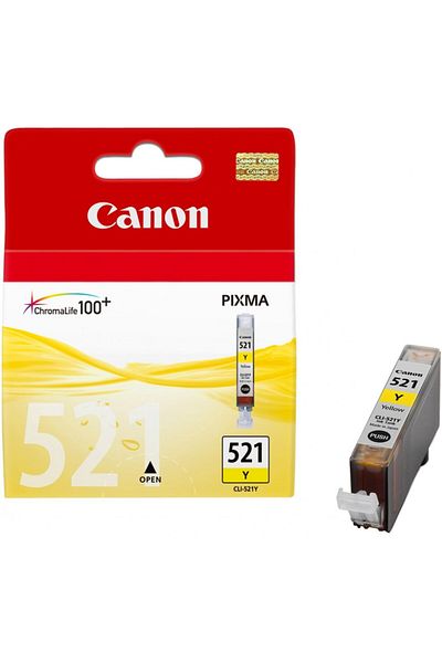 Canon Original Canon CLI-521Y Ink Cartridge, Yellow, 505 pages