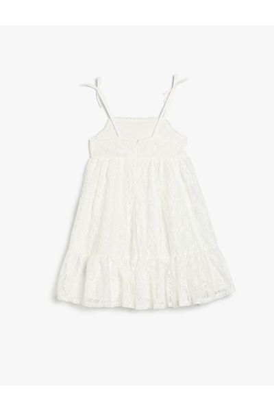 Koton Square neck lace detail strappy dress.