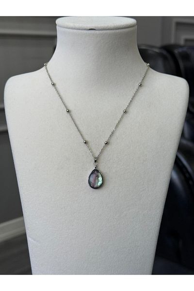 Store Steel Chain Colorful Drop Necklace