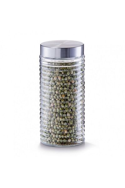 zeller Storage Container, Glass, 1400 Ml, 10.5 X 22.5 Cm