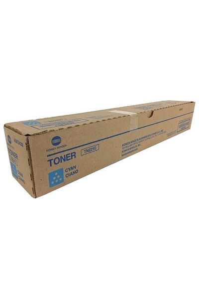 KONICA MINOLTA Original Konica Minolta TN-221C / A8K3450 Toner Cartridge, Cyan, 21000 pages