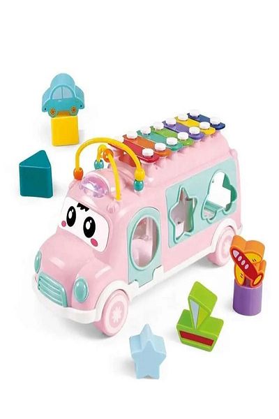 huanger Music Bus Sorting & Xylophone Bus,14x9.5x26 cm