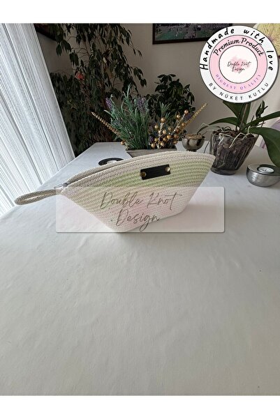 DOUBLE KNOT DESİGN Half Moon Clutch Portfolio Bag, Evening Dress Bag, Totebag, Women's Bag, Summer, Gift
