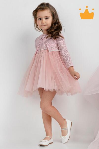 MİNİMONY Minimony 6-24 Ay Çiçek Desen Ceketli Kız Bebek Çocuk Bayramlık Takım Gelinlik Abiye Elbisesi 1036