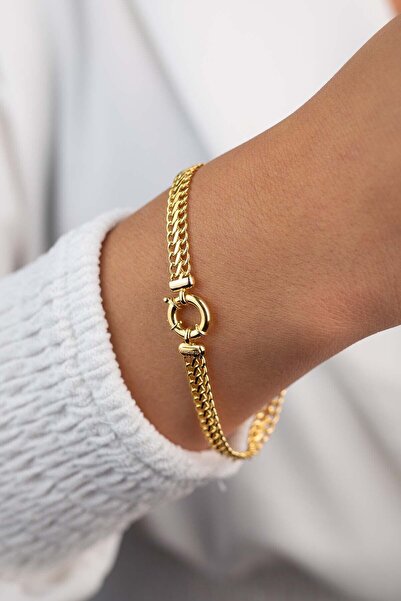 YAVUZ KUYUMCULUK Altın Örgü Hasır Bileklik