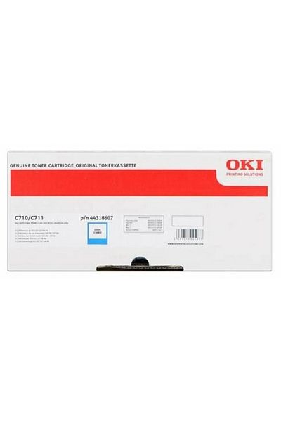 OKI Original Oki C710C / 44318607 Toner Cartridge, Cyan, 11500 pages