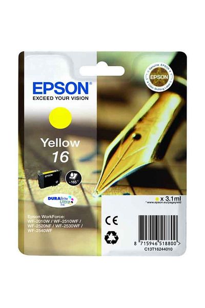 EPSON Original Epson Ink Cartridge T1624 / C13T16244010, Yellow, 165 pages