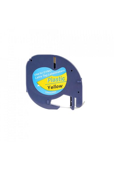 I-AICON Dymo DY91202, Compatible Tape, Yellow, 12mm x 4m - i-Aicon