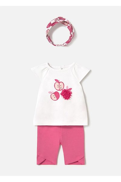 MAYORAL Baby Girl Hair Band T-Shirt Legging Set Pink 1763