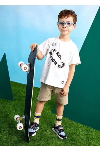 MAYORAL Boy's T-Shirt Shorts Set Ecru 3608