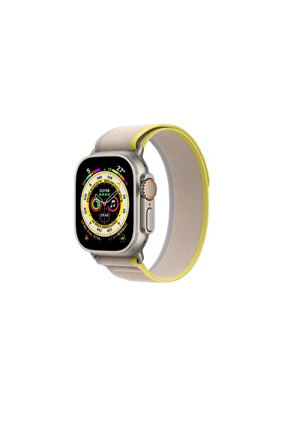 Kyver Watch ile Uyumlu Seri 11 / 10 46mm, Seri 9/8/7/6/SE 3 Loop Kordon 45/44/42mm Sarı / Gri