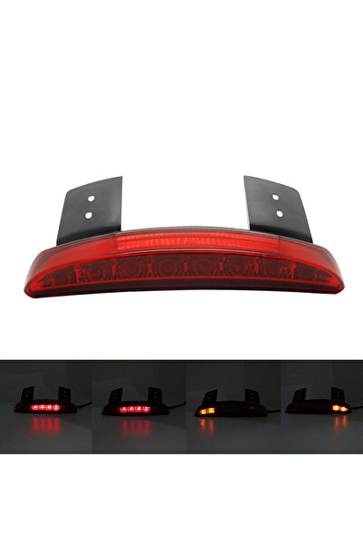 Choice ضوء خلفي أحمر مقطوع بحافة رفرف للدراجة النارية، ضوء إشارة انعطاف LED ك...