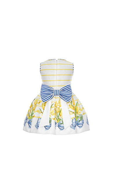 Pamina Dress with Bow, Pamina, Floral, Felicia, 311101, Yellow, 98 cm