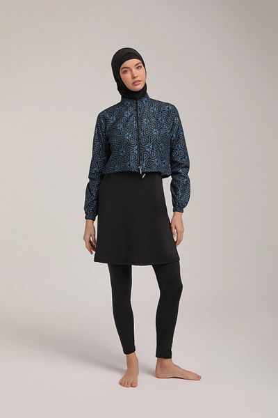 My Hanne Patterned Women's Hijab Swimsuit Set 5470