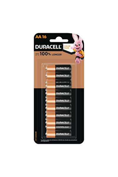 Duracell بطاريات قلوية AA من نوع Halley ME TCR4، 16 قطعة، 1.5 فولت