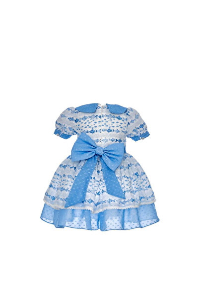 Pamina Rochie cu fundă la spate, Pamina, Bella, 311005, Albastru, 74 cm