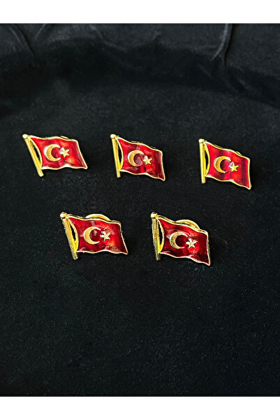 Teknookul Türk Bayraklı Yaka Rozeti 5'li