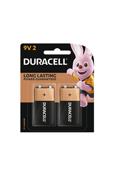 Duracell بطارية قلوية 9 فولت مكونة من قطعتين