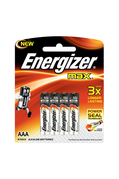 Energizer بطارية قلوية AAA ماكس مكونة من 8 قطع