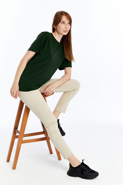 OXVİN Γυναικείο T-Shirt Μπλουζάκι από βαμβάκι και Modal Blend