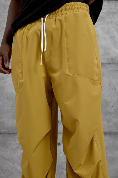 NOMARC Μουσταρδί Αλεξίπτωτο Πανί Πλισέ Φόρμα