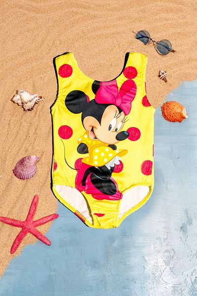 Minipodyum Girl's Printed Swimsuit