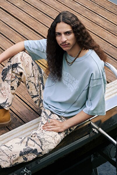 Pull & Bear STWD dikişli ve yazılı t-shirt