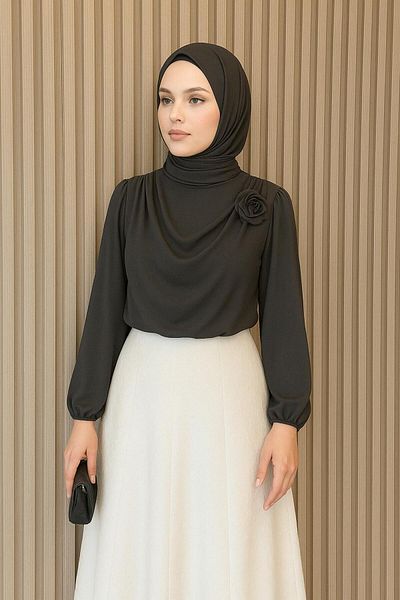 CNG MODA Sandy Rose Detailed Skirt Top Blouse