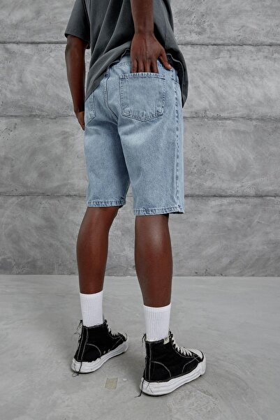 NOMARC Men's Blue Mb Oversize Denim Shorts