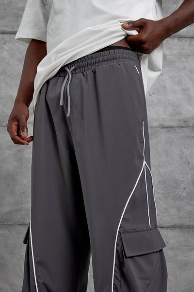 NOMARC Φούτερ από ύφασμα Smoked Stripes Cargo Pocket Parachute