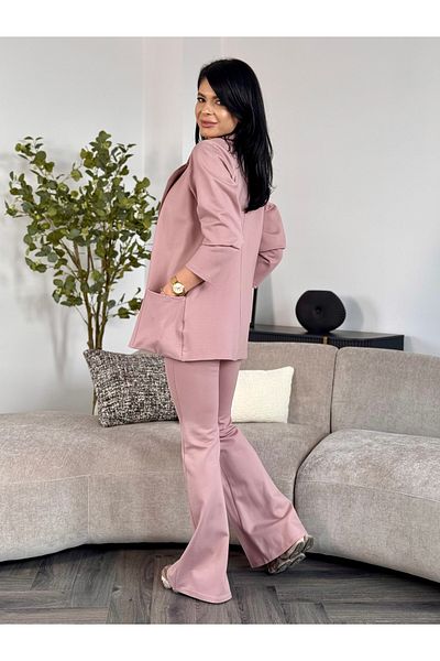 RAMONA BADESCU EXCLUSIVE Office suit with long jacket and flared trousers – elegant and modern style